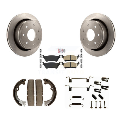 Rotors de disque arrière, plaquettes en céramique, chaussures de frein de stationnement et Kit de matériel pour Ford F-150