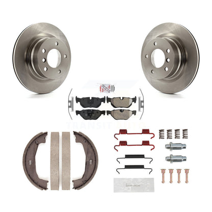 Rotors à disque arrière, patins semi-métalliques, chaussures de stationnement et Kit de quincaillerie pour BMW 128i