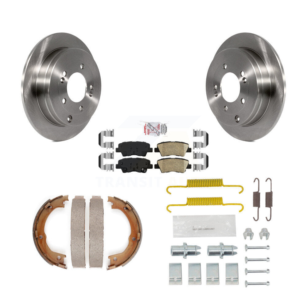 Kit de chaussures de stationnement et de matériel de stationnement, Rotors à disque arrière, coussinets en céramique pour Kia Amanti 07-09