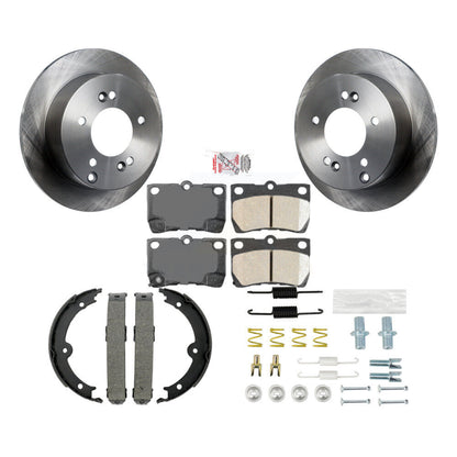 Rotors de disque arrière, plaquettes en céramique, chaussures de frein de stationnement et Kit de matériel pour Lexus IS25