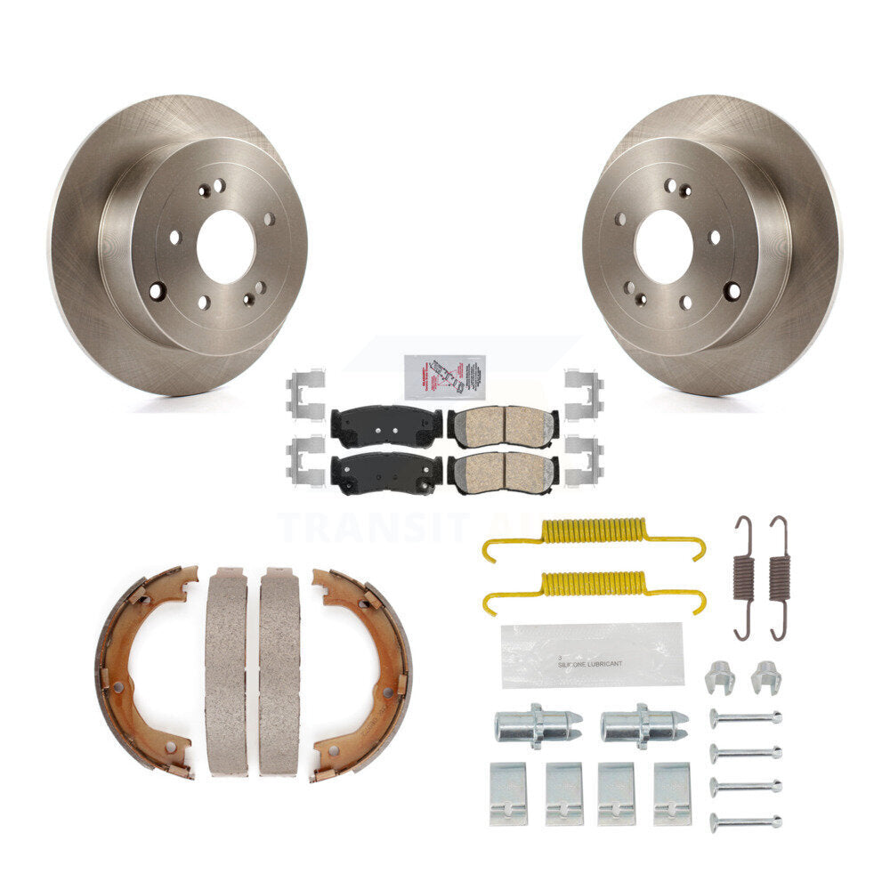 Kit de chaussures de stationnement et de matériel de stationnement, Rotors à disque arrière, plaquettes en céramique, pour Hyundai Santa Fe