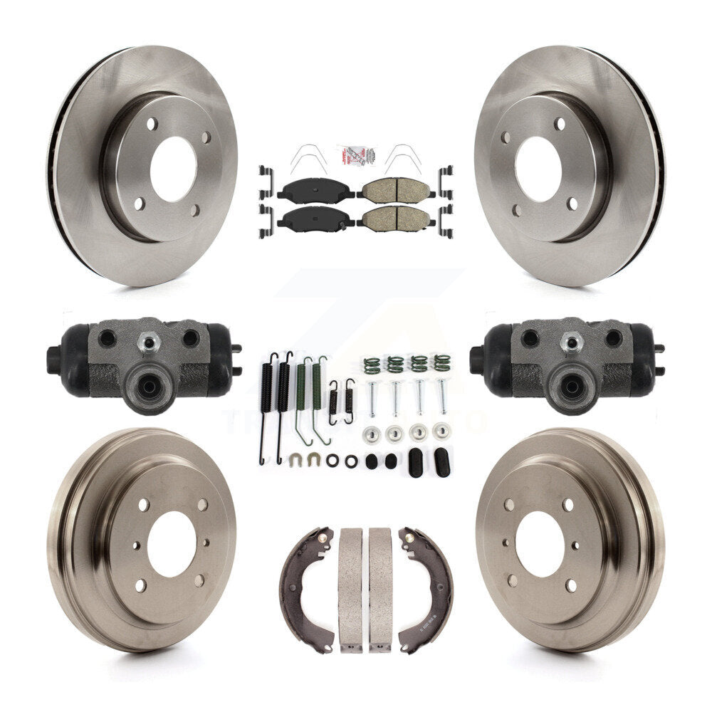 Kit de plaquettes et de tambours en céramique pour rotors de frein avant et arrière (9 pièces) pour Nissan Versa 1.6 09-11