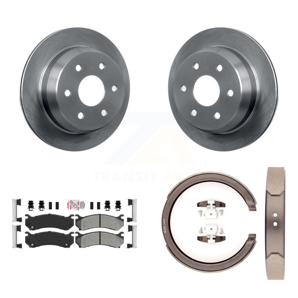 Kit de plaquettes semi-métalliques et de patins de frein de stationnement pour rotors de disque arrière K8A-109222
