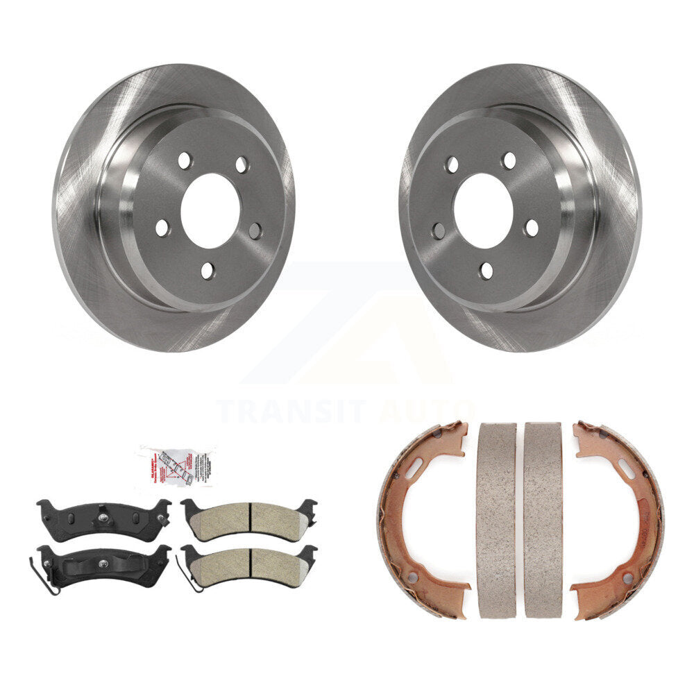 Kit de plaquettes semi-métalliques et de chaussures de stationnement pour rotors de disque arrière, pour Jeep Grand Cherokee