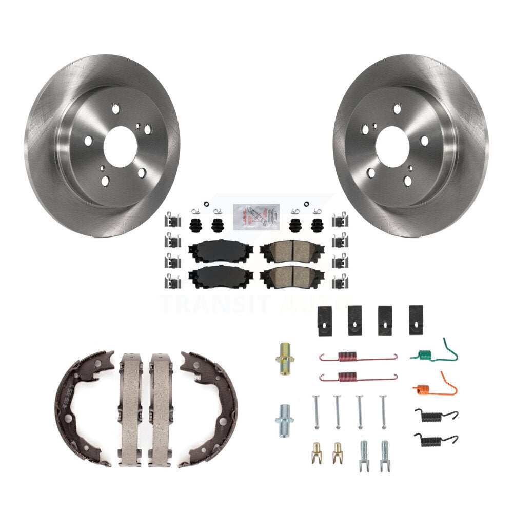 Kit de quincaillerie pour chaussures de frein de stationnement, Rotors à disque arrière, plaquettes en céramique, pour Toyota Camry