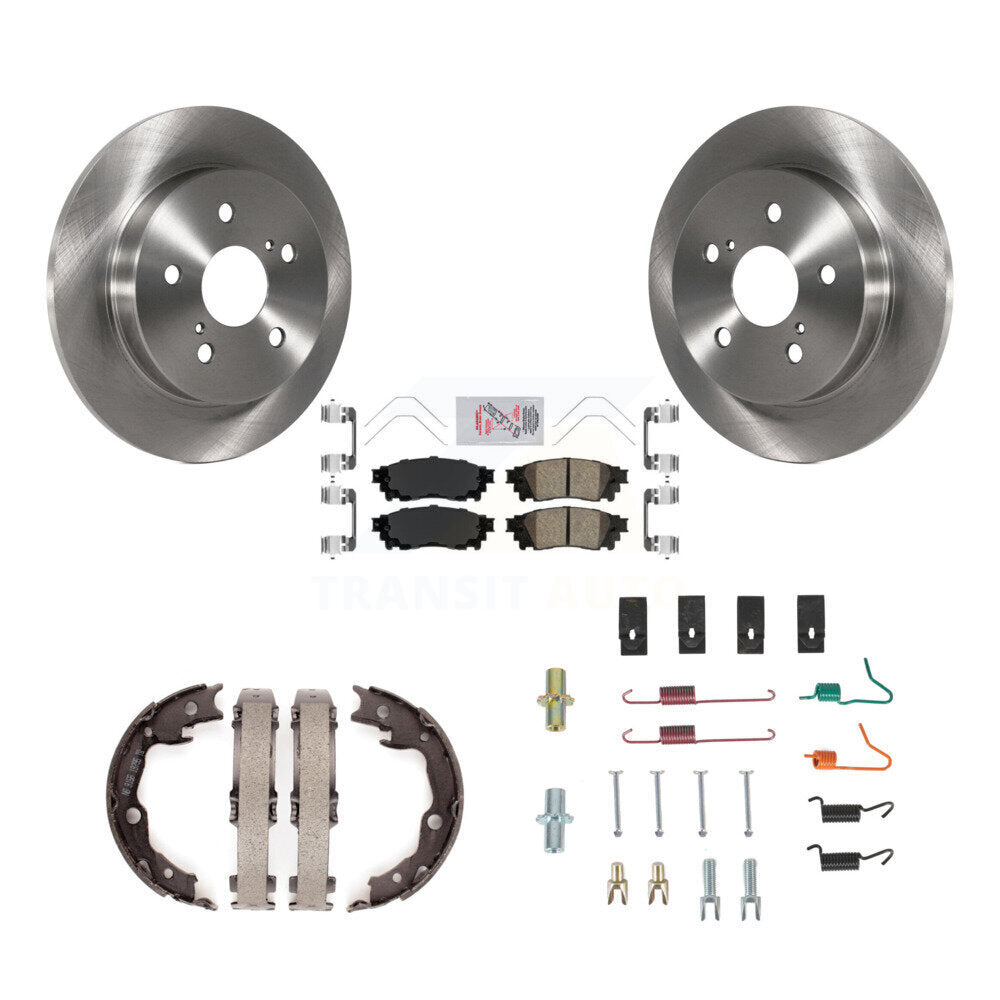 Kit de quincaillerie pour chaussures de frein de stationnement, Rotors à disque arrière, plaquettes en céramique, pour Toyota Camry