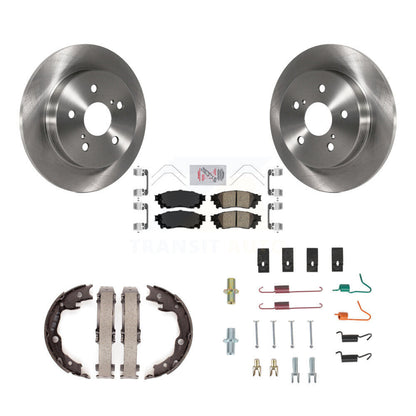 Kit de quincaillerie pour chaussures de frein de stationnement, Rotors à disque arrière, plaquettes en céramique, pour Toyota Camry