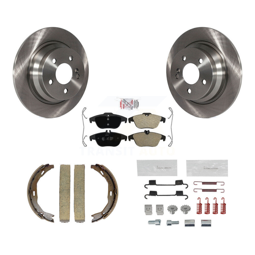 Rotors à disque arrière plaquettes semi-métalliques chaussures de frein de stationnement et Kit de matériel pour