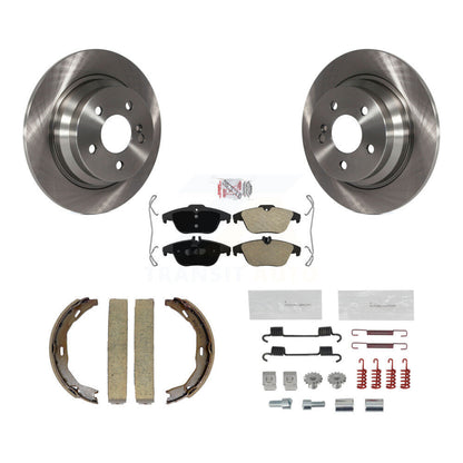 Rotors à disque arrière plaquettes semi-métalliques chaussures de frein de stationnement et Kit de matériel pour