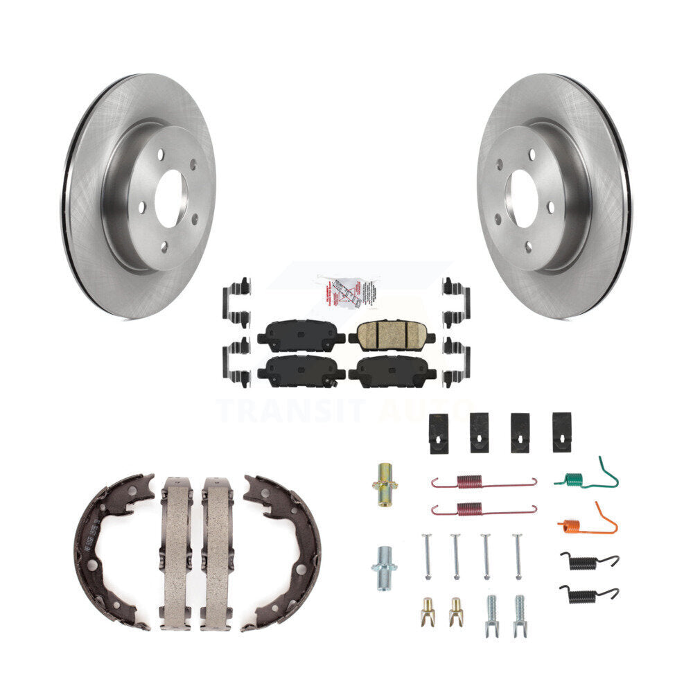 Rotors de disque arrière, plaquettes en céramique, chaussures de frein de stationnement et Kit de matériel pour Nissan LEA