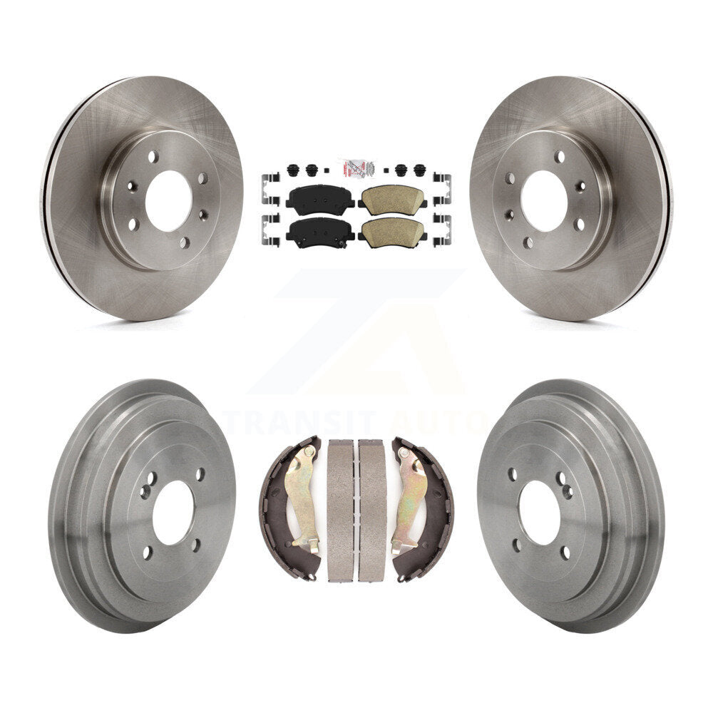 Rotors de frein à disque avant et arrière, plaquettes en céramique et Kit de batterie pour Kia Rio K8A-109241