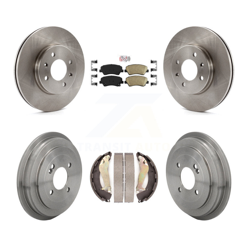 Rotors de frein à disque avant et arrière, plaquettes en céramique et Kit de batterie pour Kia Rio K8A-109243