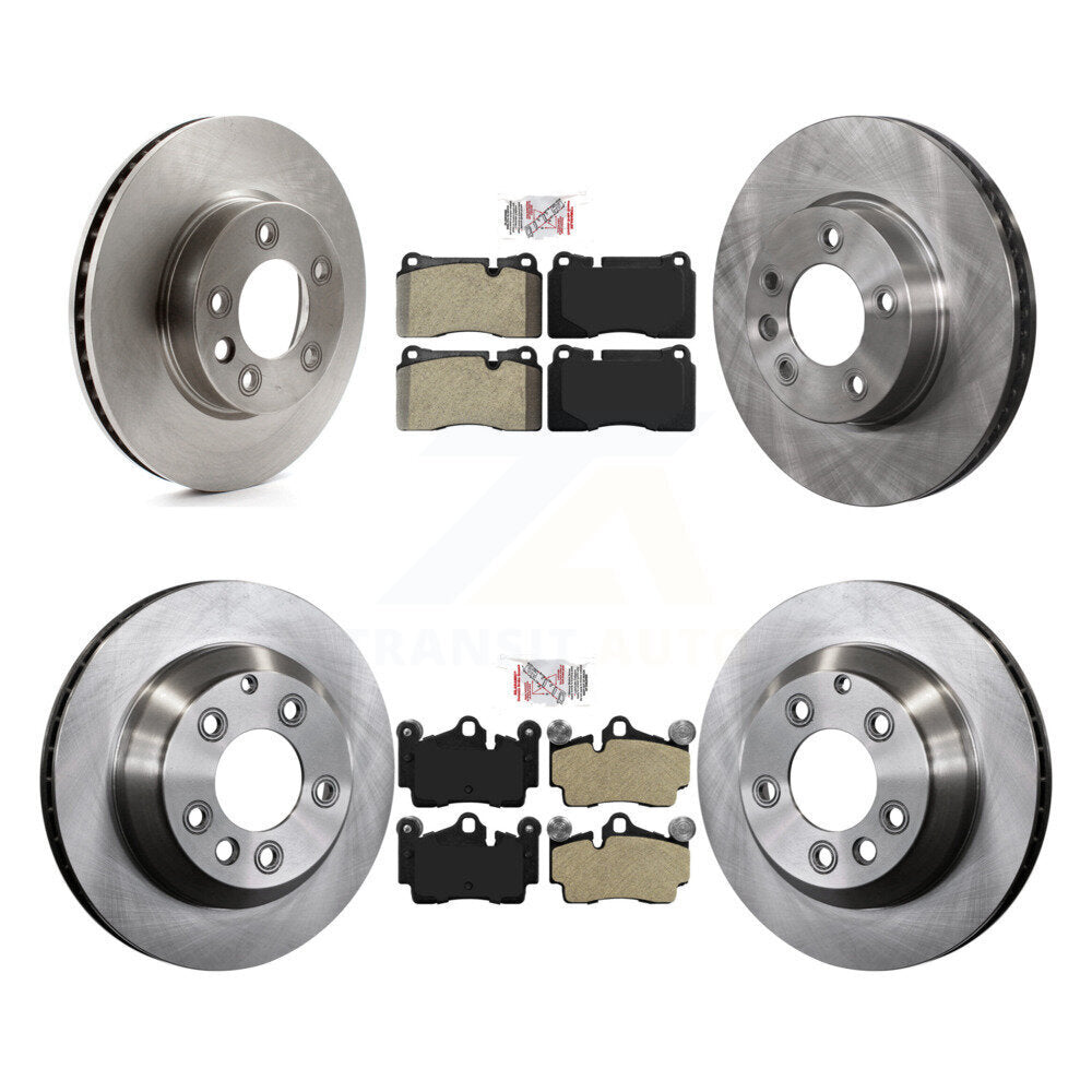 Kit de plaquettes semi-métalliques avant et arrière et Rotor de frein à disque (6 pièces) pour Volkswagen Touare