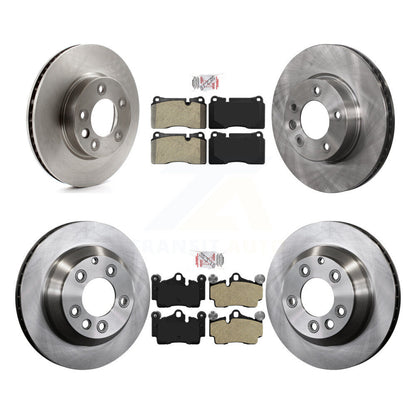 Kit de plaquettes semi-métalliques avant et arrière et Rotor de frein à disque (6 pièces) pour Volkswagen Touare