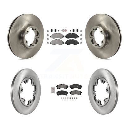 Kit de plaquettes semi-métalliques avant et arrière et disques de frein pour Ford Transit-350 HD RW 2023