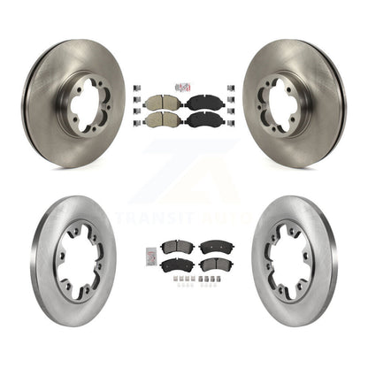 Kit de plaquettes semi-métalliques avant et arrière et disques de frein pour Ford Transit-350 HD RW 2023