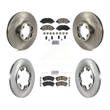 Kit de plaquettes semi-métalliques avant et arrière et disques de frein pour Ford Transit-350 HD RW 2023
