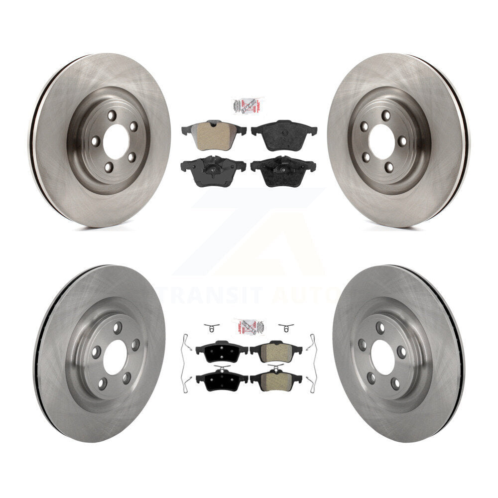 Kit de plaquettes semi-métalliques avant et arrière et Rotor de frein pour Jaguar XJ Base 2016 avec 3.0