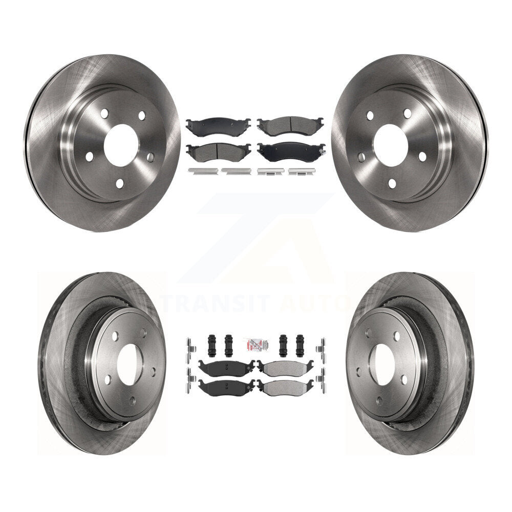 Kit de plaquettes semi-métalliques avant et arrière et Rotor de frein à disque, pour Dodge Ram 1500 Durang