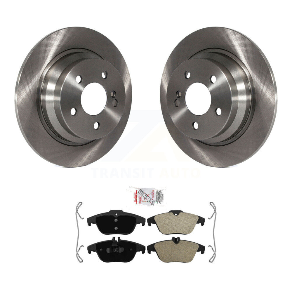 Kit de rotor de frein arrière et de plaquettes semi-métalliques pour Mercedes-Benz E350 avec solide