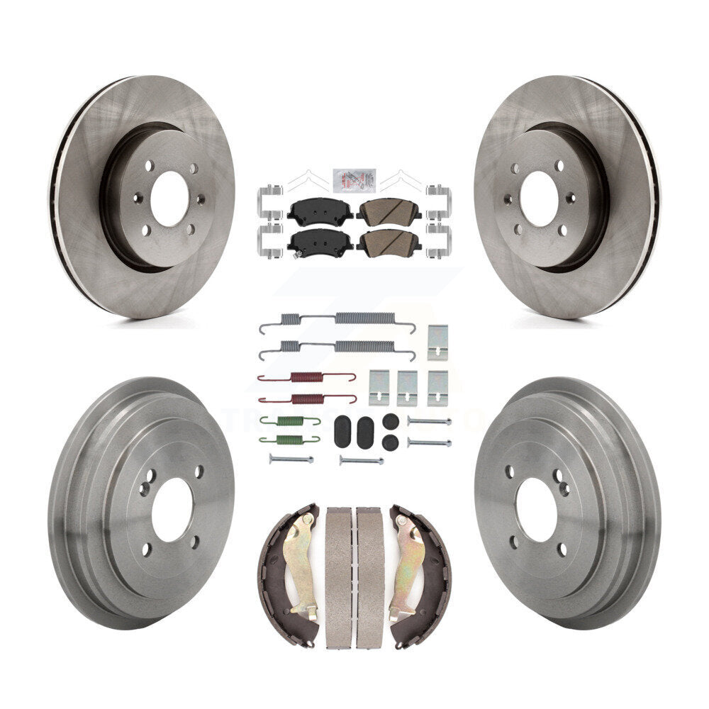 Kit de plaquettes et de tambour en céramique, Rotor de frein avant et arrière (7 pièces) pour Kia Rio Hyundai Accen