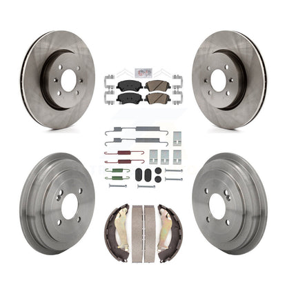 Kit de plaquettes et de tambour en céramique, Rotor de frein avant et arrière (7 pièces) pour Kia Rio Hyundai Accen