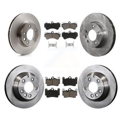 Kit de rotors de frein à disque avant et arrière et plaquettes en céramique (6 pièces) pour Volkswagen Touareg