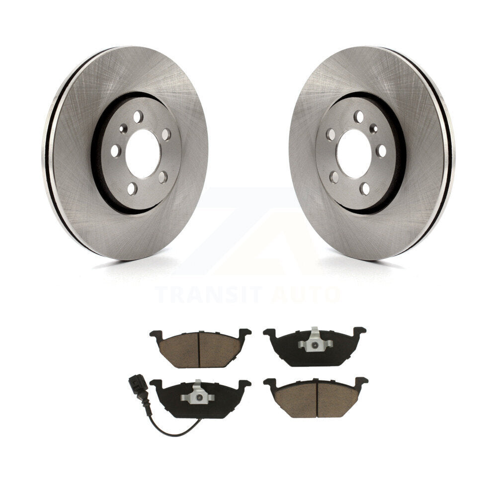 Kit de disques de frein à disque avant et plaquettes en céramique pour Volkswagen Golf 2.0L 2000 – 2001