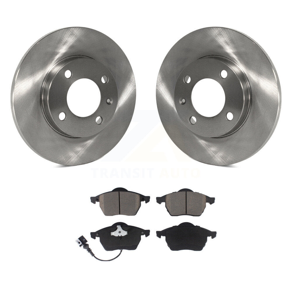 Kit de rotors de frein à disque avant et de plaquettes en céramique pour Volkswagen Jetta 2.8 de 1996 à 1998