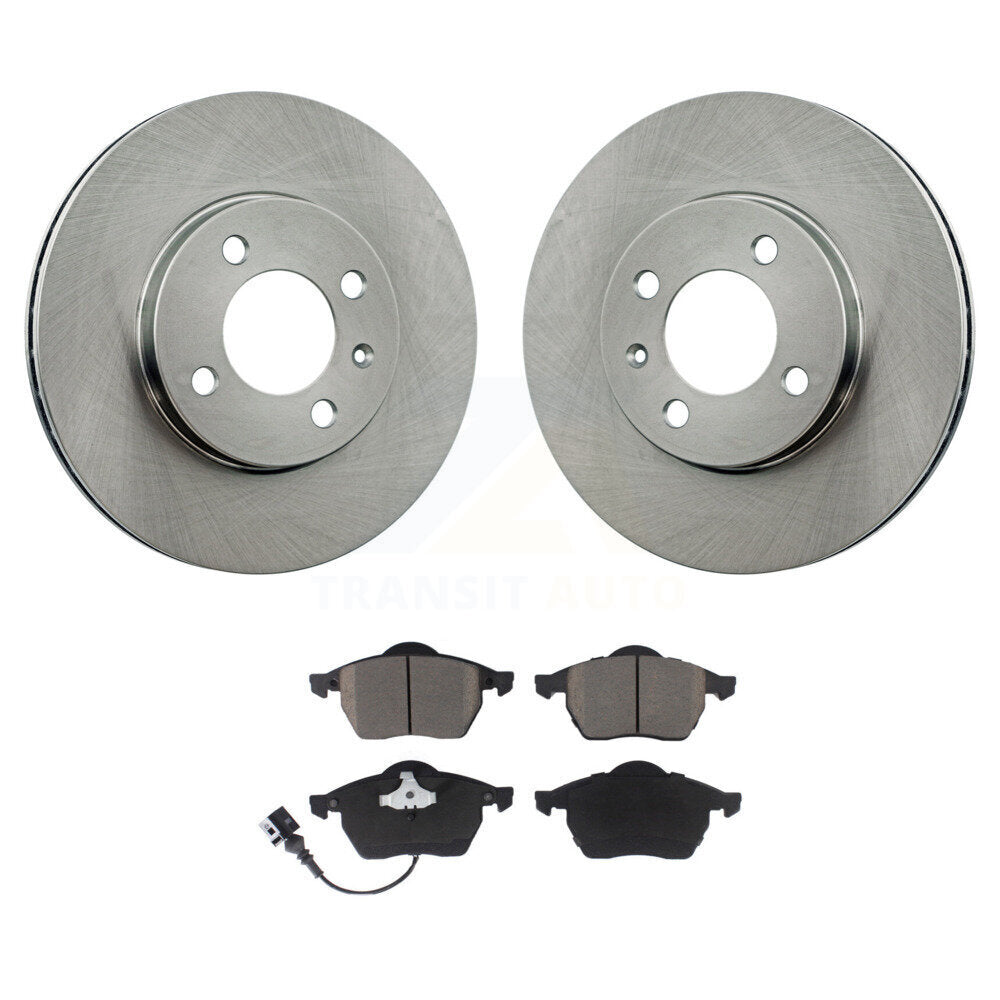Kit de rotors de frein à disque avant et de plaquettes en céramique pour Volkswagen Jetta 2.8 de 1996 à 1998