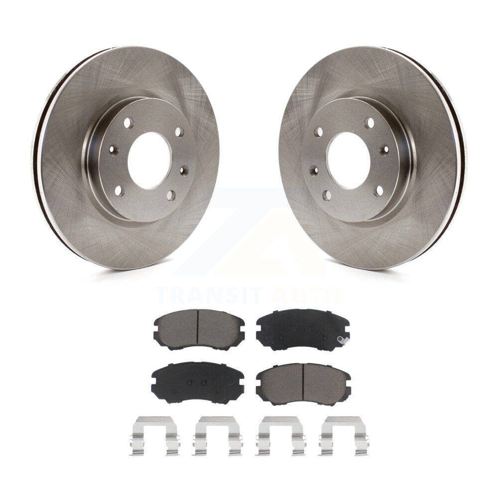 Rotors de frein à disque avant et Kit de plaquettes en céramique pour Hyundai Sonata Kia Optima Magenti