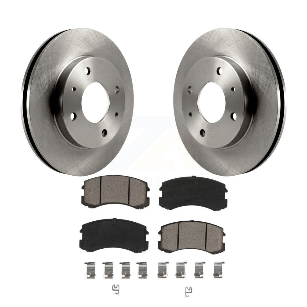 Kit de rotors de frein à disque avant et plaquettes en céramique pour Mitsubishi Lancer K8C-100273