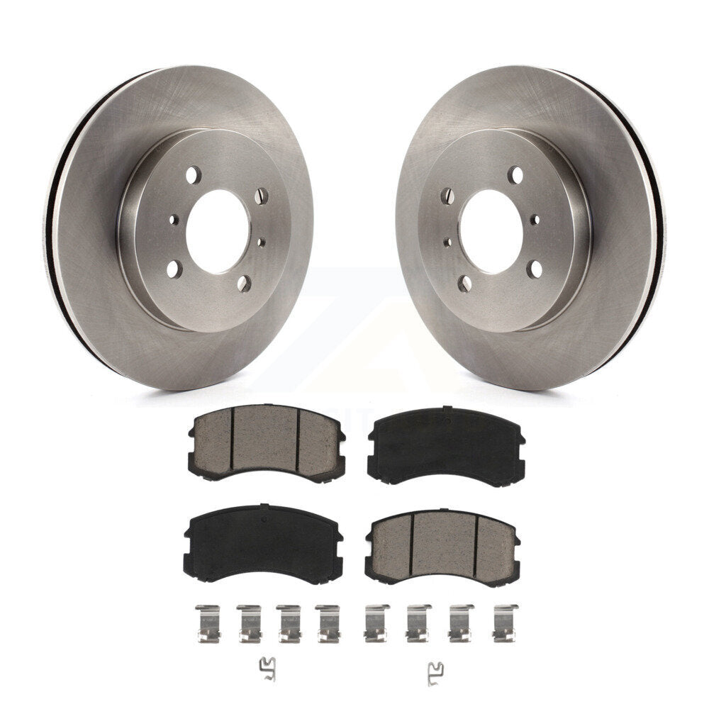 Kit de rotors de frein à disque avant et plaquettes en céramique pour Mitsubishi Lancer K8C-100274