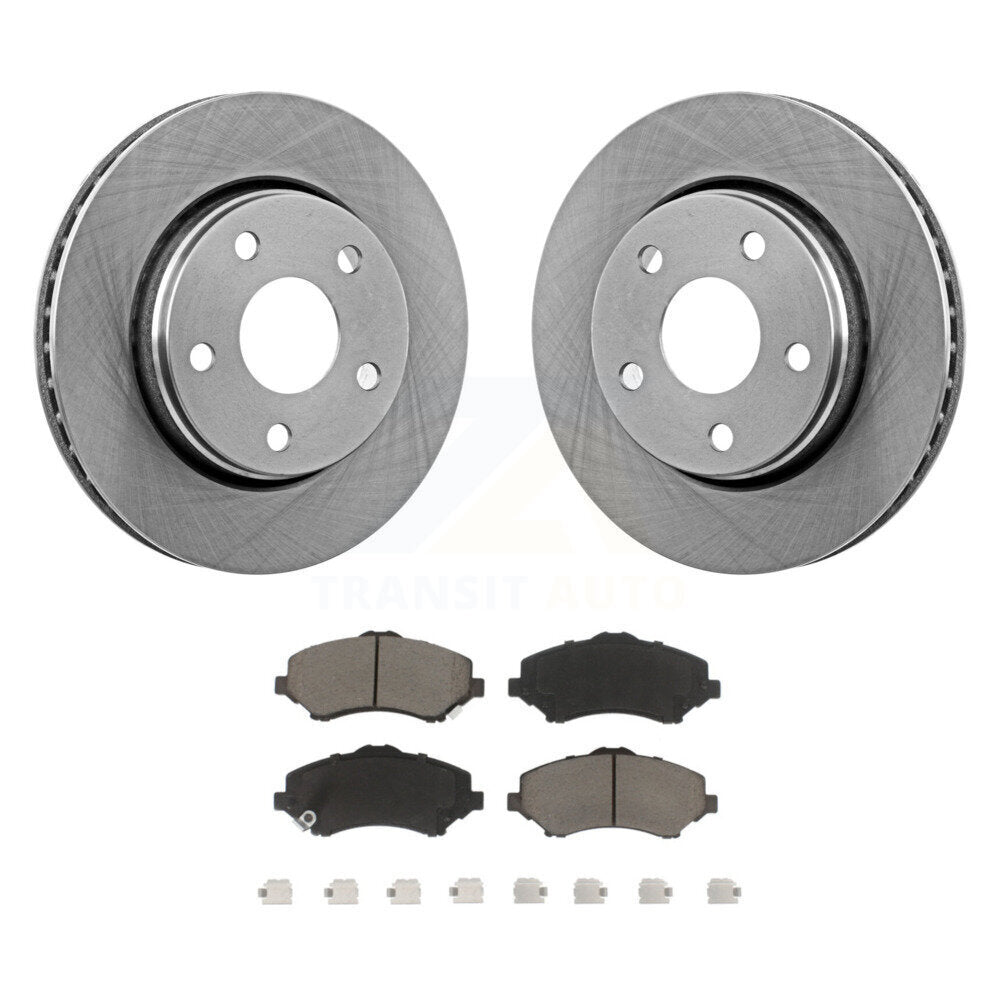 Kit de rotors de frein à disque avant et plaquettes en céramique pour Jeep Wrangler JK K8C-100288
