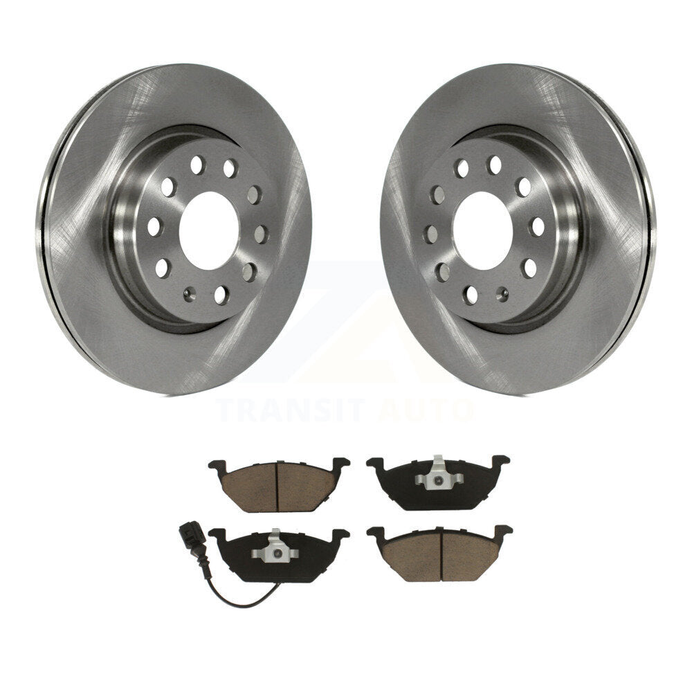 Kit de rotors de frein à disque avant et plaquettes en céramique pour Volkswagen Jetta K8C-100345
