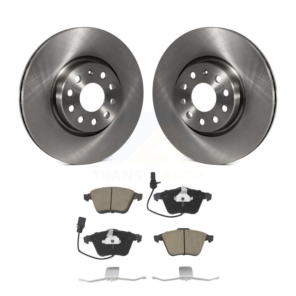 Kit de disques de frein à disque avant et plaquettes en céramique pour Volkswagen CC R32 K8C-100349