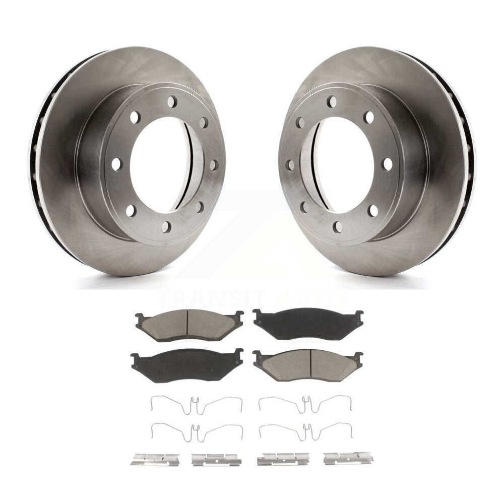 Rotors de frein à disque avant et kit de plaquettes en céramique pour Ford F-450 Super Duty F-55 1999