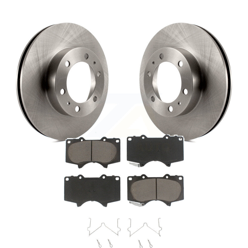 Rotors de frein à disque avant et Kit de plaquettes en céramique pour Toyota Tacoma 4Runner FJ Cruise