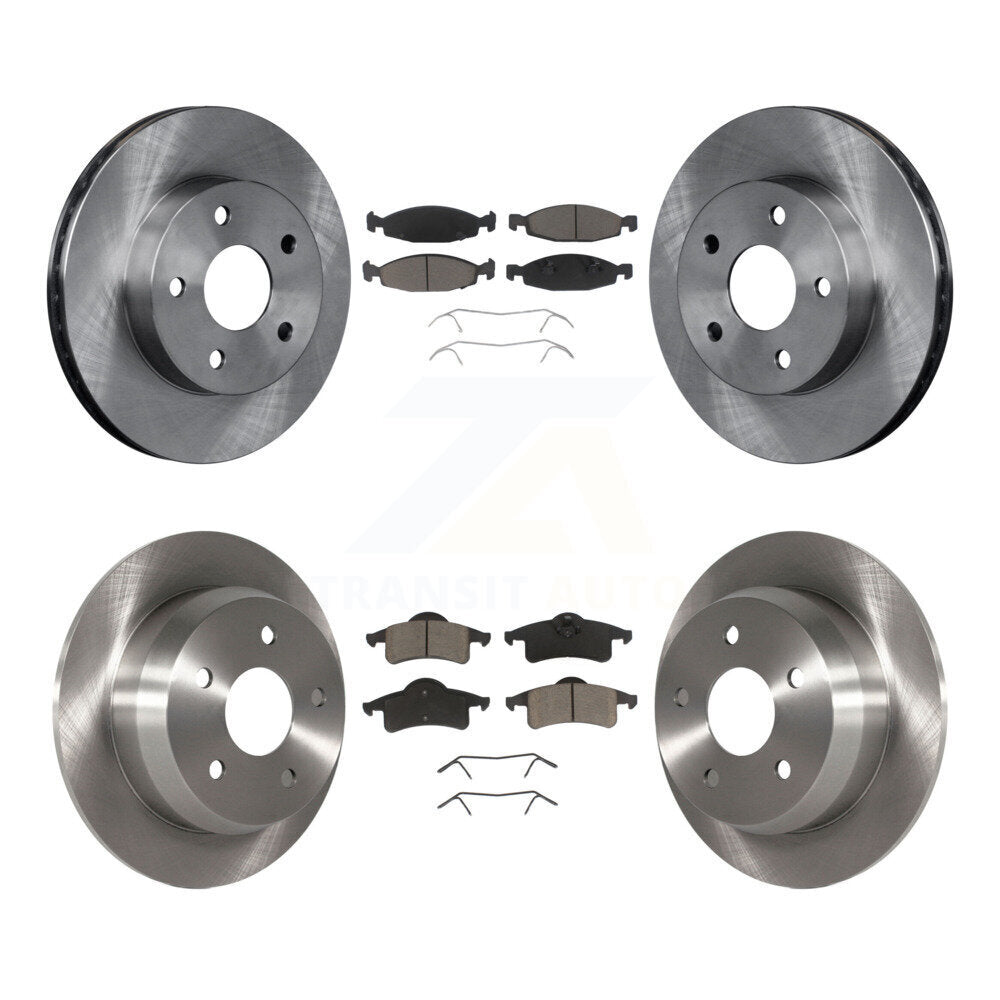 Kit de rotors de frein à disque avant et arrière et plaquettes en céramique pour Jeep Grand Cherokee