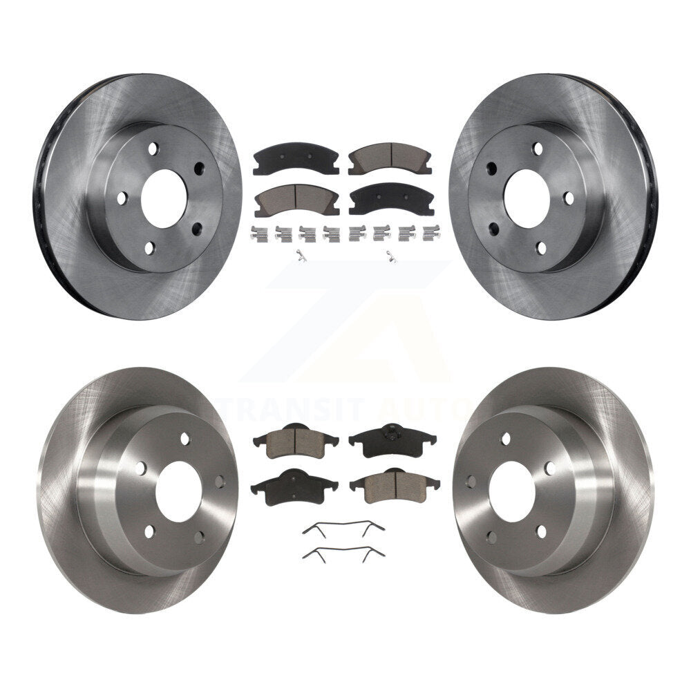 Kit de rotors de frein à disque avant et arrière et plaquettes en céramique pour Jeep Grand Cherokee