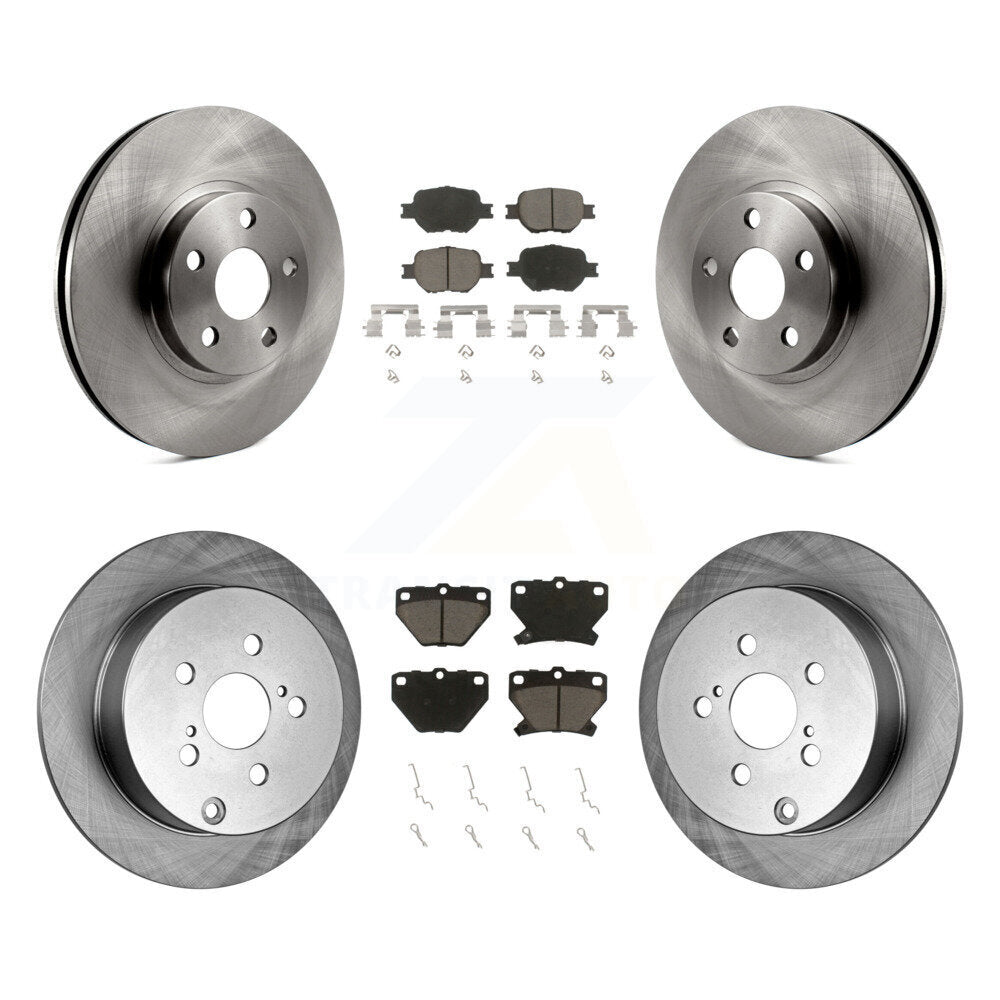 Kit de rotors de frein à disque avant et arrière et plaquettes en céramique pour Toyota Celica K8C-100720