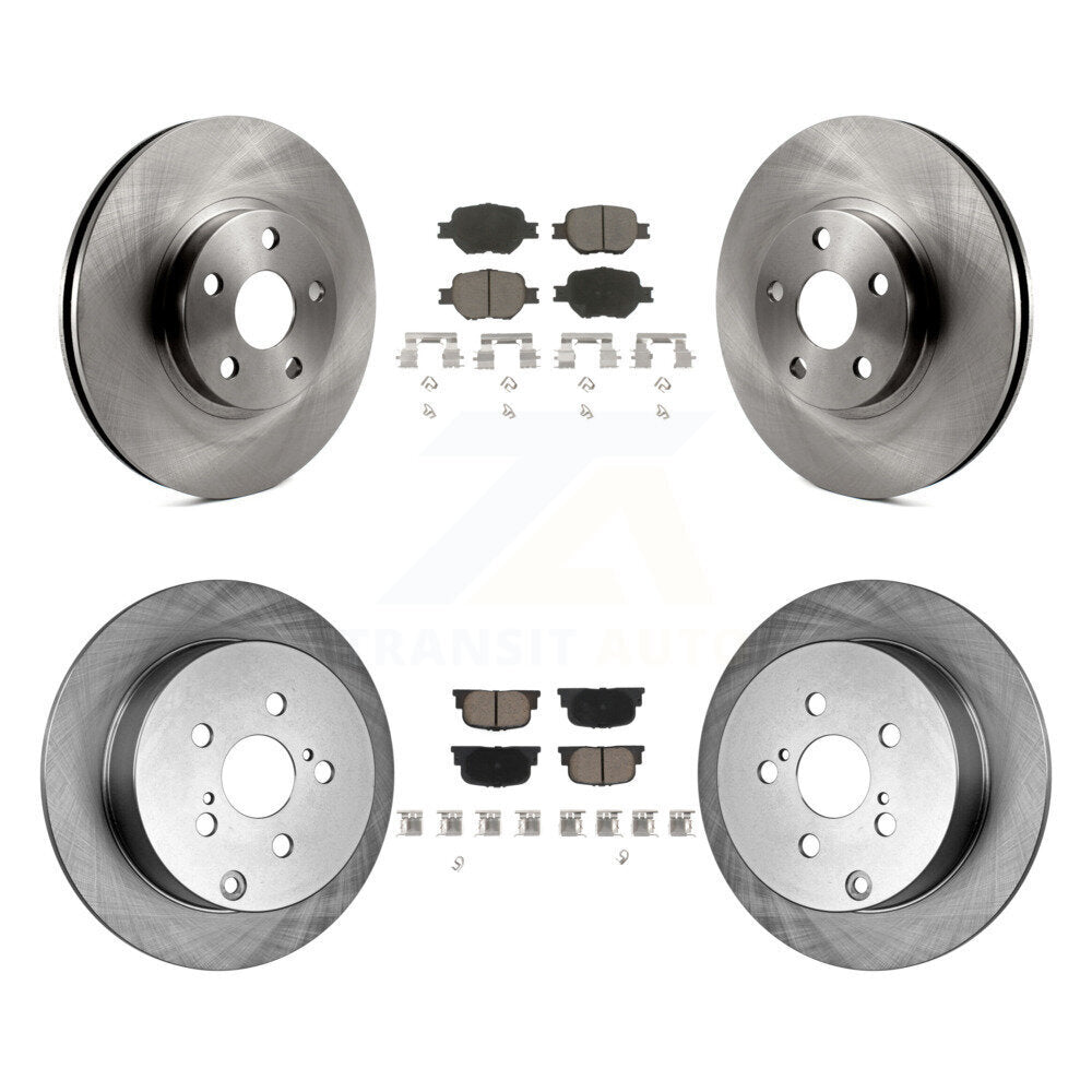 Kit de rotors de frein à disque avant et arrière et plaquettes en céramique pour Scion tC 2005-2010