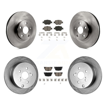 Kit de rotors de frein à disque avant et arrière et plaquettes en céramique pour Scion tC 2005-2010