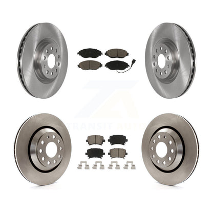 Kit de rotors de frein à disque avant et arrière et plaquettes en céramique pour Volkswagen GTI K8C-100735