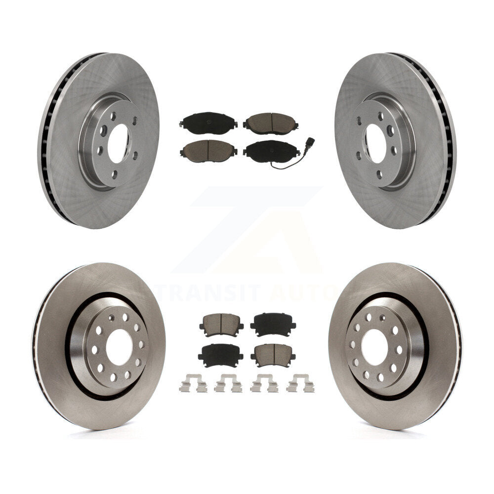 Kit de rotors de frein à disque avant et arrière et plaquettes en céramique pour Volkswagen CC AWD