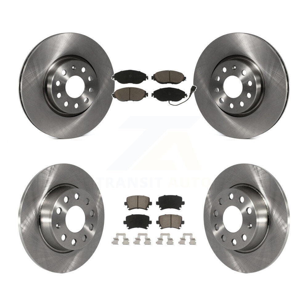 Kit de rotors de frein à disque avant et arrière et plaquettes en céramique pour Volkswagen GTI K8C-100742
