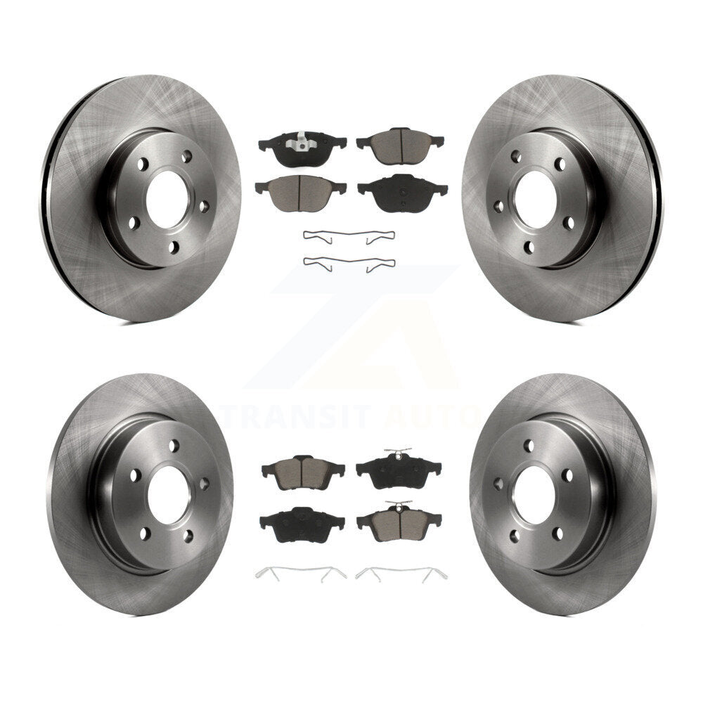 Kit de rotors de frein à disque avant et arrière et plaquettes en céramique pour Ford Focus K8C-100747