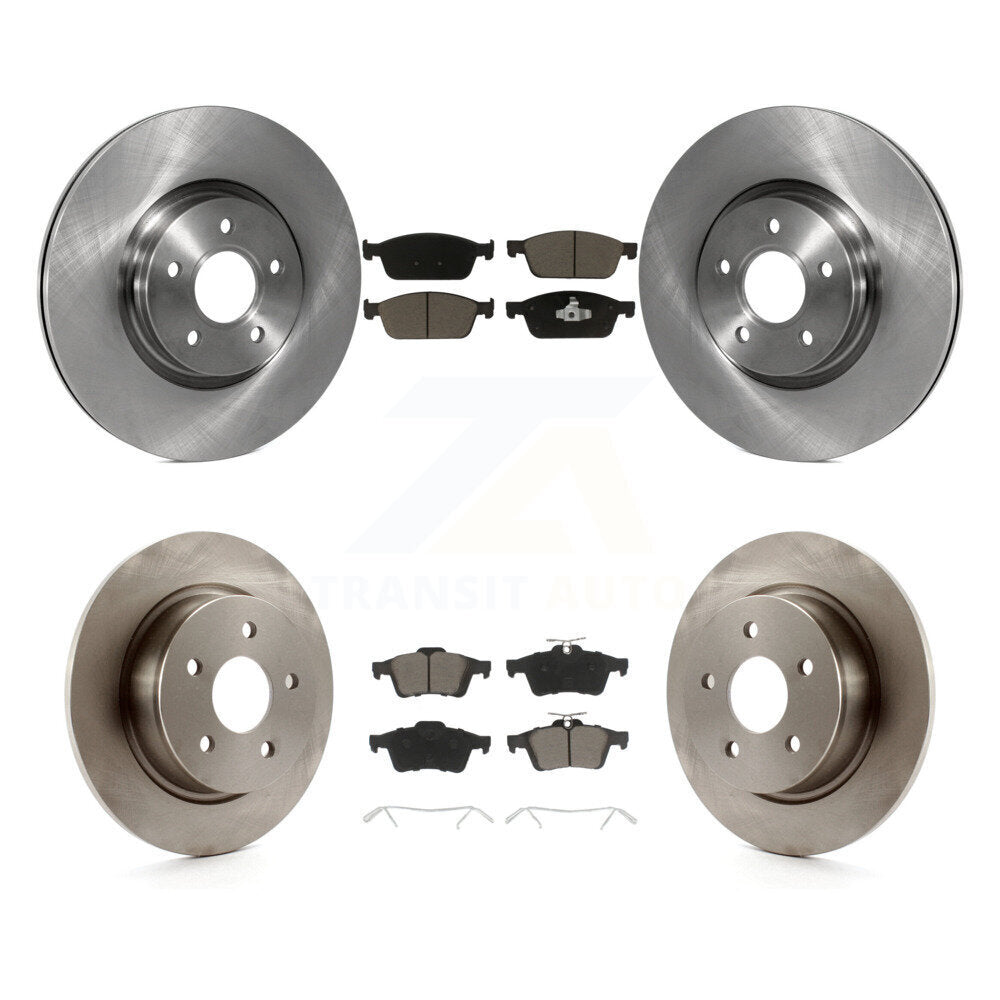 Rotors de frein à disque avant et arrière et Kit de plaquettes en céramique pour Ford Escape Transit Connect