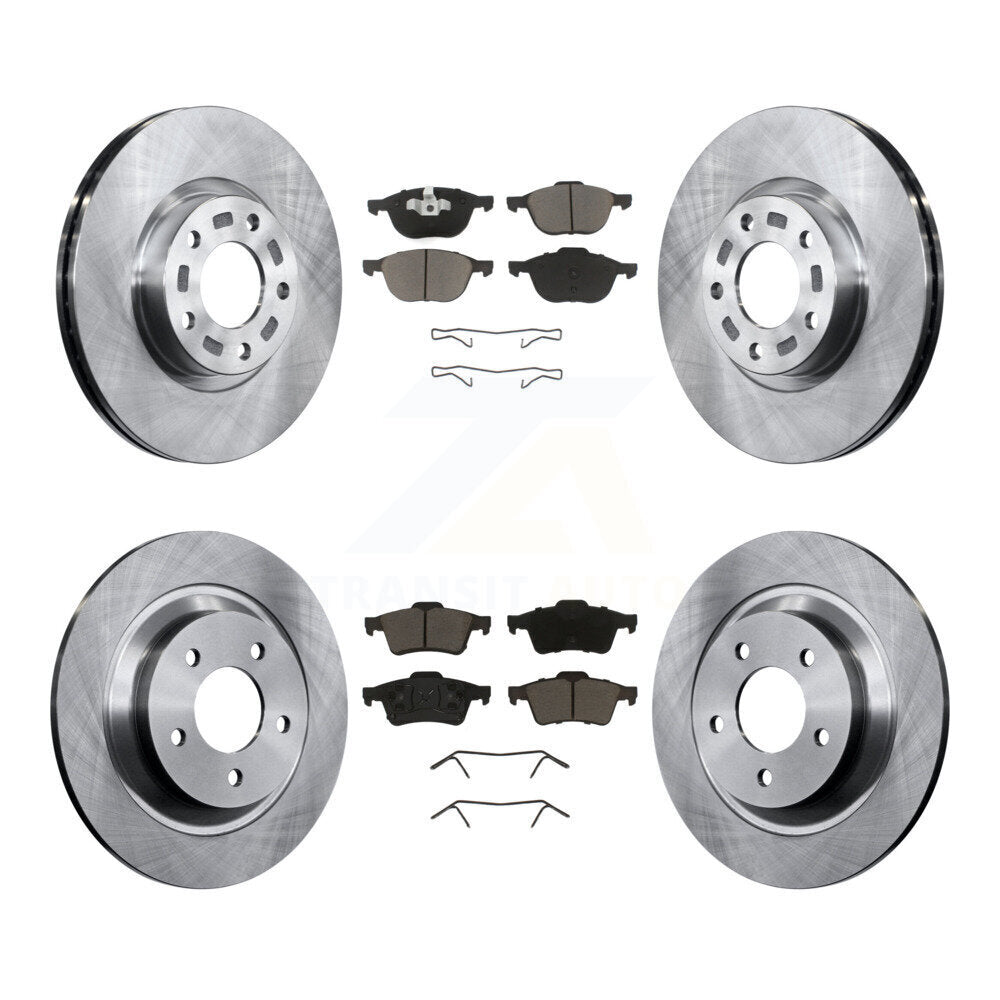 Kit de rotors de frein à disque avant et arrière et plaquettes en céramique pour Mazda 5 à 02 06 2006