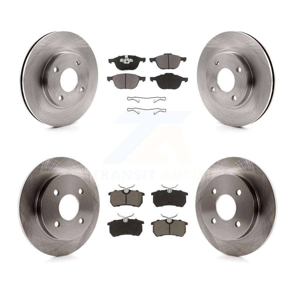 Rotors de frein à disque avant et arrière et Kit de plaquettes en céramique pour Ford Focus 2004 à partir de 04 05